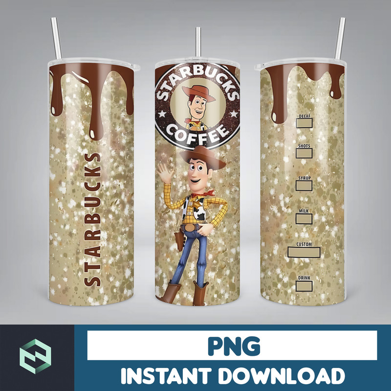 Cartoon Tumbler, Starbucks Tumbler 20oz Skinny Sublimation, Cute Digital Design, PNG Instant Download (11).jpg