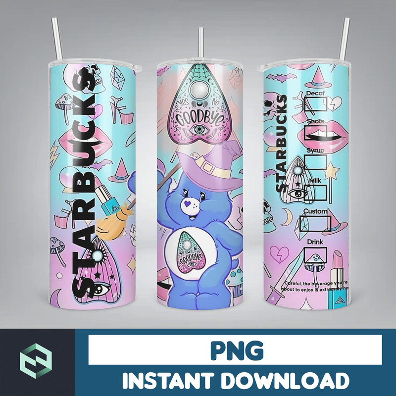 Cartoon Tumbler, Starbucks Tumbler 20oz Skinny Sublimation, Cute Digital Design, PNG Instant Download (15).jpg