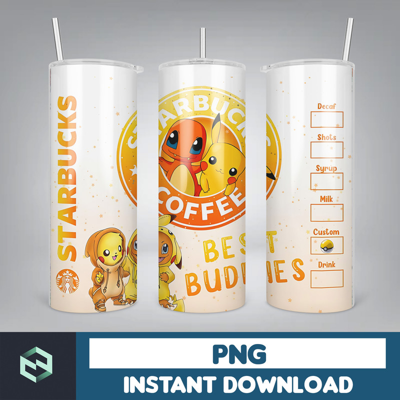 Cartoon Tumbler, Starbucks Tumbler 20oz Skinny Sublimation, Cute Digital Design, PNG Instant Download (16).jpg