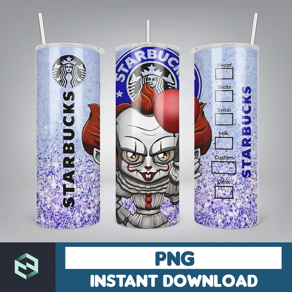 Cartoon Tumbler, Starbucks Tumbler 20oz Skinny Sublimation, Cute Digital Design, PNG Instant Download (26).jpg