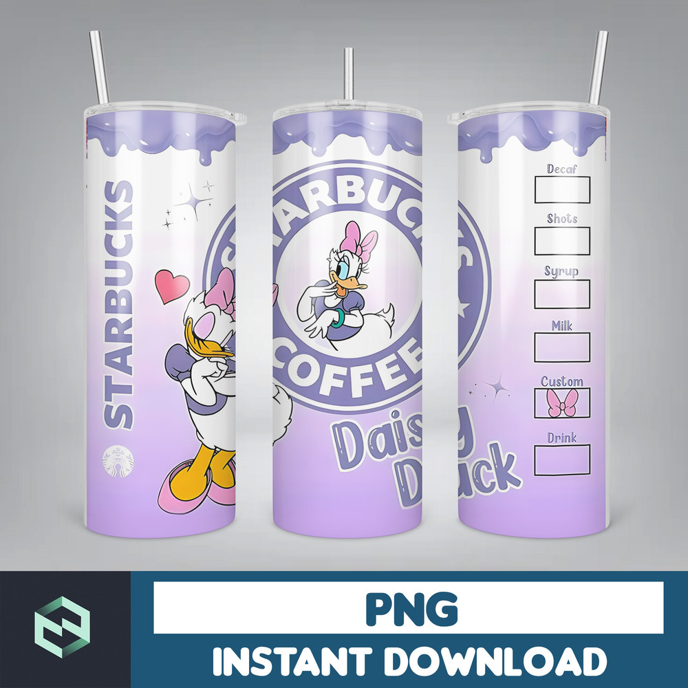 Cartoon Tumbler, Starbucks Tumbler 20oz Skinny Sublimation, Cute Digital Design, PNG Instant Download (35).jpg