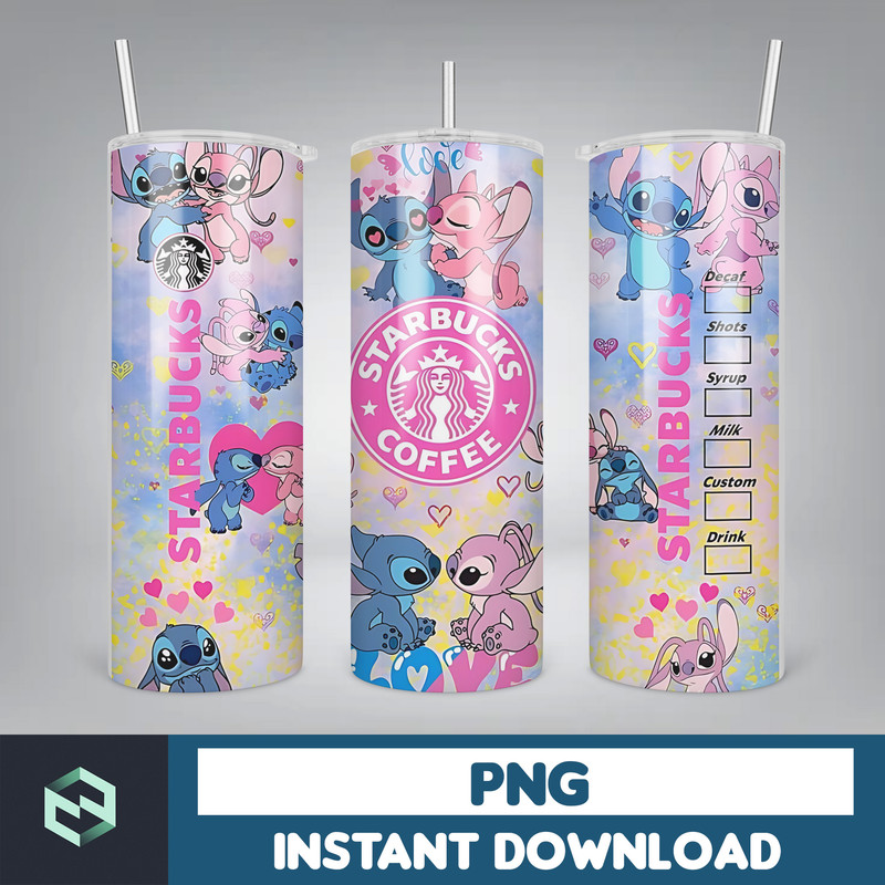 Cartoon Tumbler, Starbucks Tumbler 20oz Skinny Sublimation, Cute Digital Design, PNG Instant Download (37).jpg