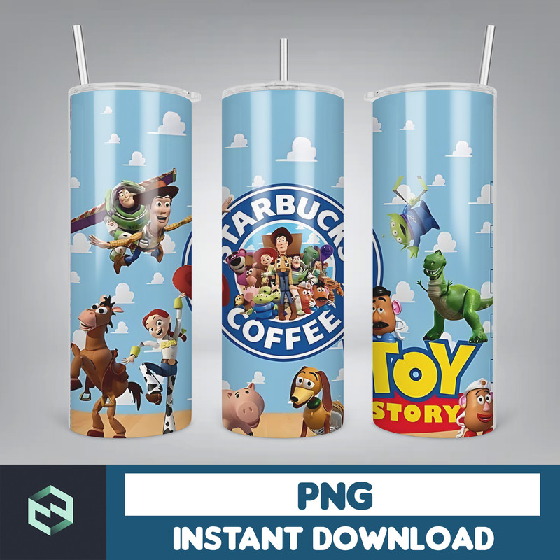 Cartoon Tumbler, Starbucks Tumbler 20oz Skinny Sublimation, Cute Digital Design, PNG Instant Download (4).jpg
