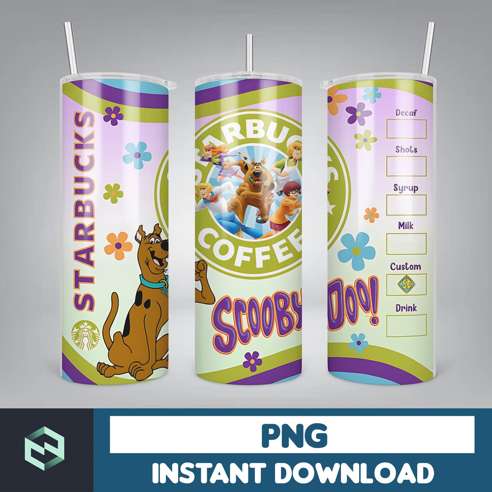 Cartoon Tumbler, Starbucks Tumbler 20oz Skinny Sublimation, Cute Digital Design, PNG Instant Download (53).jpg