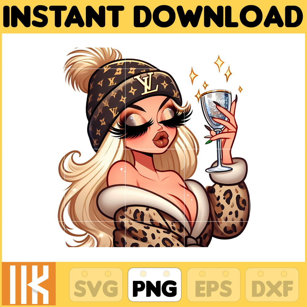 Fashion Girls Png, Leopard Christmas Cartoon Png, Christmas Png, Leopard Grinc Png, Instant Download (9).jpg