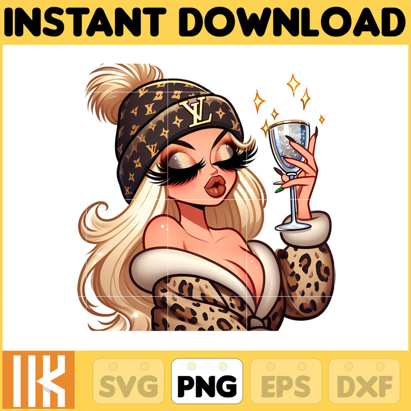 Fashion Girls Png, Leopard Christmas Cartoon Png, Christmas Png, Leopard Grinc Png, Instant Download (9).jpg