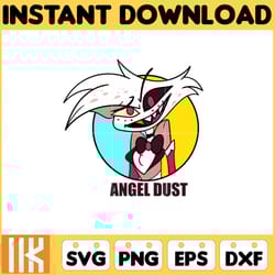 angel dust svg, editable angel dust hazbin hotel head, coloring pages svg, instant download