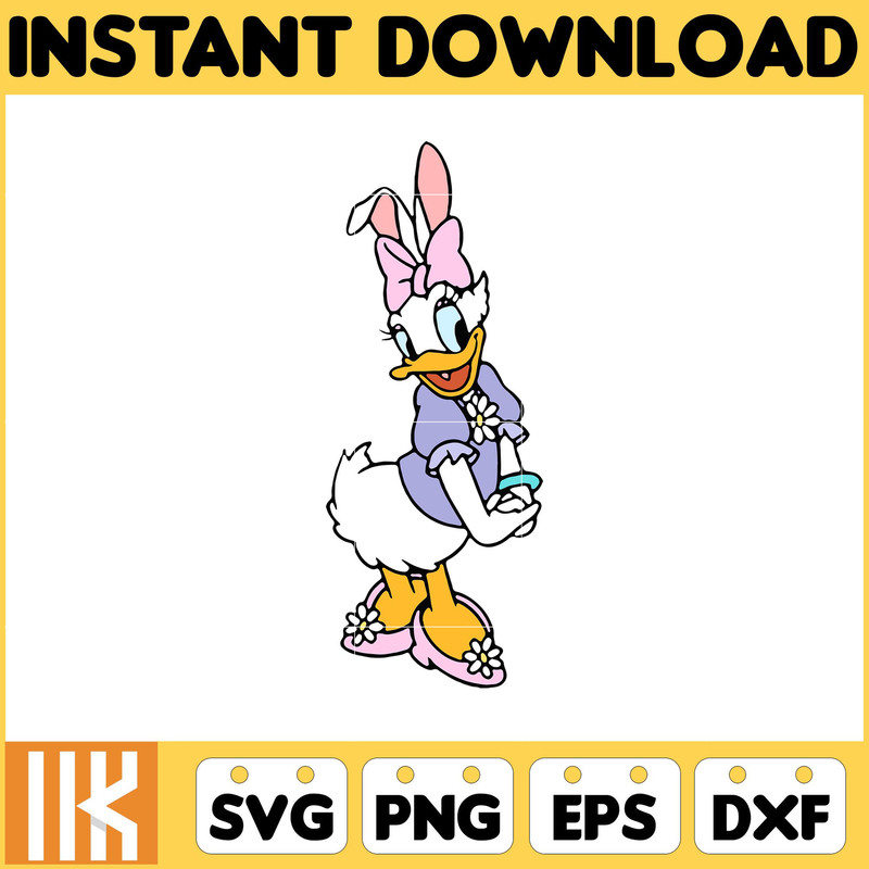Daisy Duck Easter Svg, Easter Svg Cut Files For Cricut, Silhouette, Mickey Svg, Easter Png, Svg, Dxf, Mickey And Frienda Easter Svg, Instant Download (1).jpg