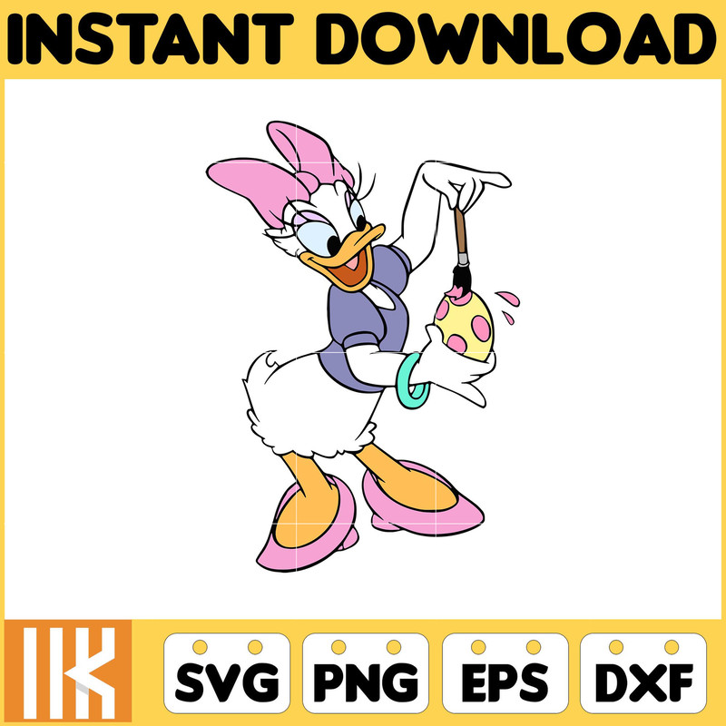 Daisy Duck Easter Svg, Easter Svg Cut Files For Cricut, Silhouette, Mickey Svg, Easter Png, Svg, Dxf, Mickey And Frienda Easter Svg, Instant Download (5).jpg