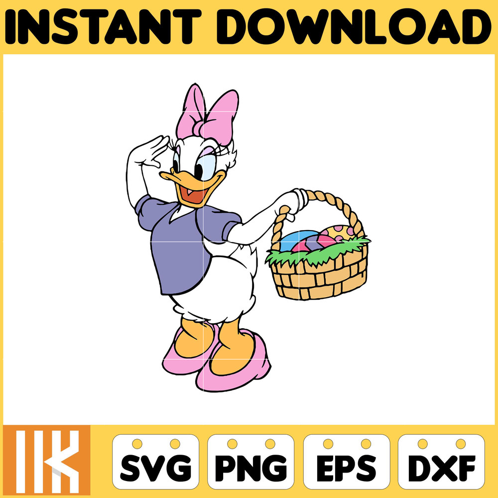 Daisy Duck Easter Svg, Easter Svg Cut Files For Cricut, Silhouette, Mickey Svg, Easter Png, Svg, Dxf, Mickey And Frienda Easter Svg, Instant Download (6).jpg