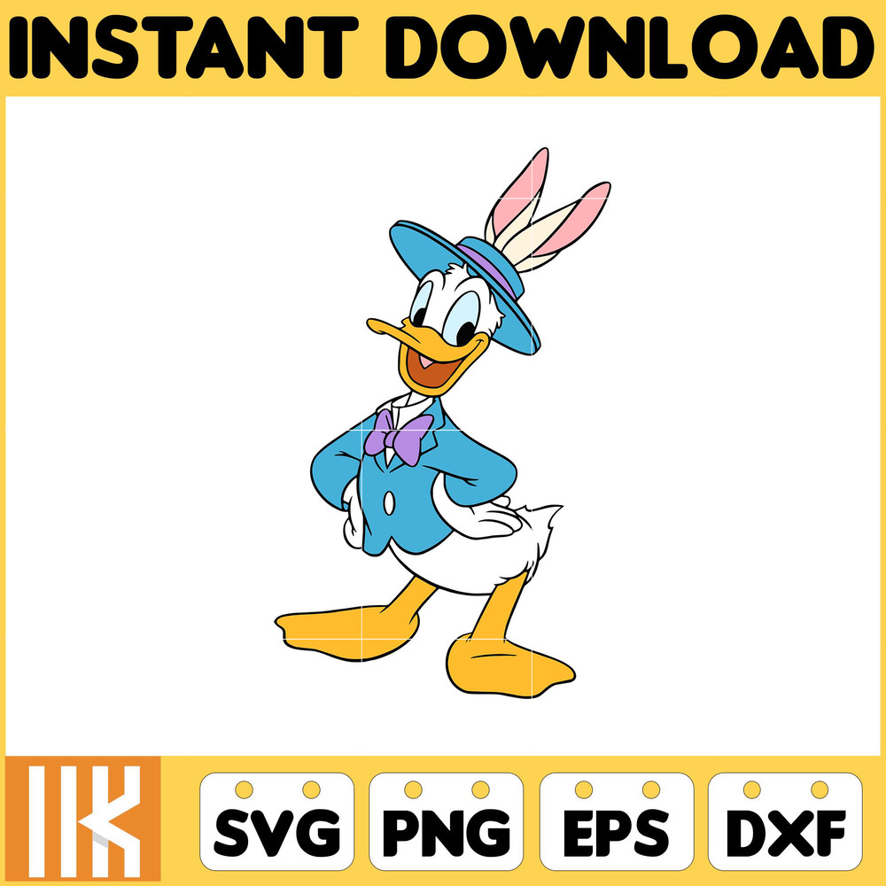 Donald Duck Easter Svg, Easter Svg Cut Files For Cricut, Silhouette, Mickey Svg, Easter Png, Svg, Dxf, Mickey And Frienda Easter Svg, Instant Download (5).jpg