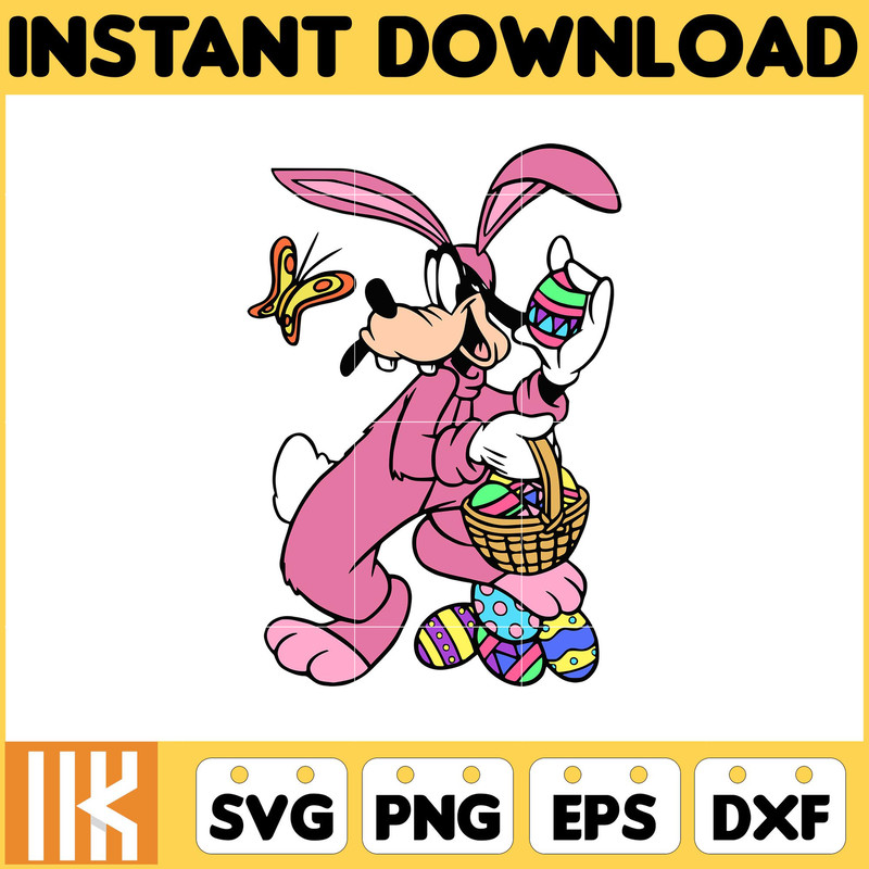 Goofy Easter Svg, Easter Svg Cut Files For Cricut, Silhouette, Mickey Svg, Easter Png, Svg, Dxf, Mickey And Frienda Easter Svg, Instant Download (2).jpg