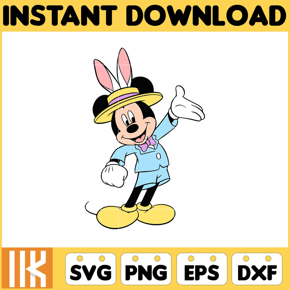 Mickey Easter Svg, Easter Svg Cut Files For Cricut, Silhouette, Mickey Svg, Easter Png, Svg, Dxf, Mickey And Frienda Easter Svg, Instant Download (1).jpg