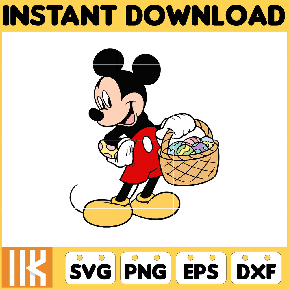 Mickey Easter Svg, Easter Svg Cut Files For Cricut, Silhouette, Mickey Svg, Easter Png, Svg, Dxf, Mickey And Frienda Easter Svg, Instant Download (2).jpg
