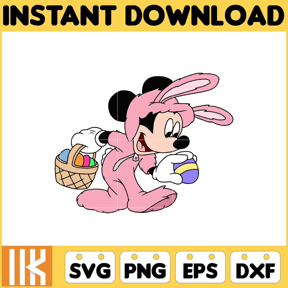 Mickey Easter Svg, Easter Svg Cut Files For Cricut, Silhouette, Mickey Svg, Easter Png, Svg, Dxf, Mickey And Frienda Easter Svg, Instant Download (8).jpg