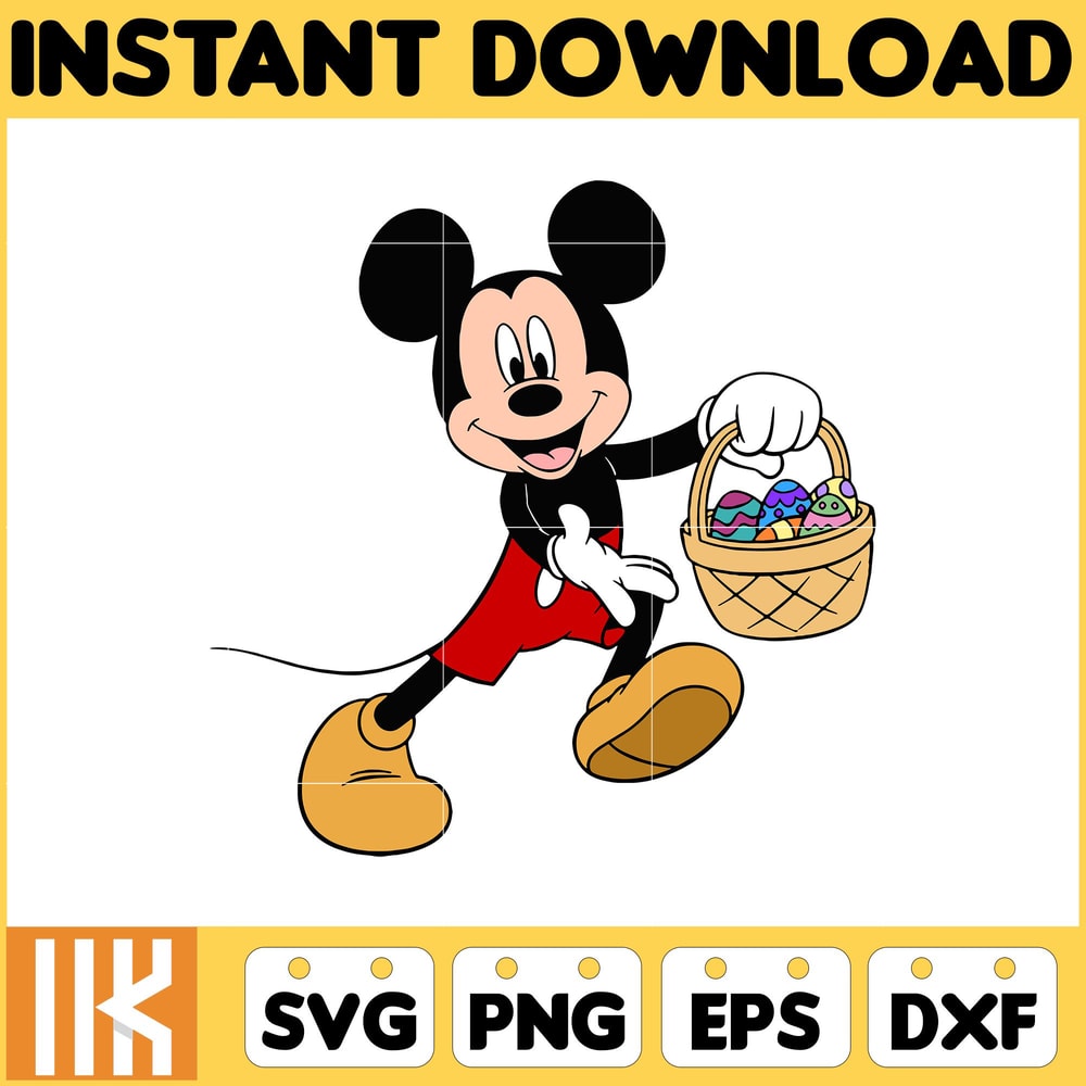 Mickey Easter Svg, Easter Svg Cut Files For Cricut, Silhouette, Mickey Svg, Easter Png, Svg, Dxf, Mickey And Frienda Easter Svg, Instant Download (14).jpg