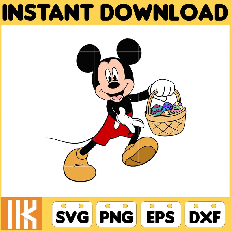Mickey Easter Svg, Easter Svg Cut Files For Cricut, Silhouette, Mickey Svg, Easter Png, Svg, Dxf, Mickey And Frienda Easter Svg, Instant Download (14).jpg