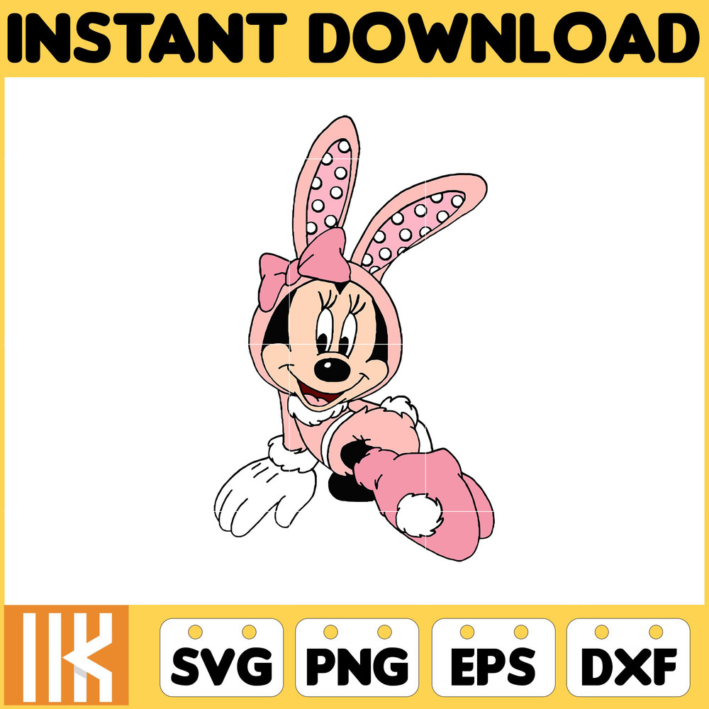 Minnie Easter Svg, Easter Svg Cut Files For Cricut, Silhouette, Mickey Svg, Easter Png, Svg, Dxf, Mickey And Frienda Easter Svg, Instant Download (1).jpg