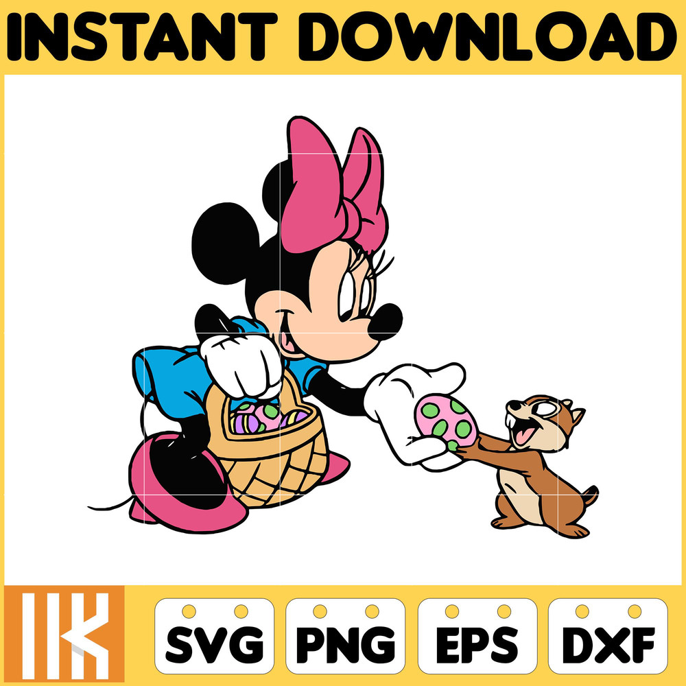 Minnie Easter Svg, Easter Svg Cut Files For Cricut, Silhouette, Mickey Svg, Easter Png, Svg, Dxf, Mickey And Frienda Easter Svg, Instant Download (2).jpg