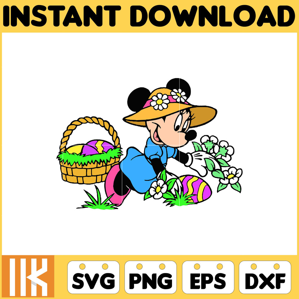 Minnie Easter Svg, Easter Svg Cut Files For Cricut, Silhouette, Mickey Svg, Easter Png, Svg, Dxf, Mickey And Frienda Easter Svg, Instant Download (3).jpg