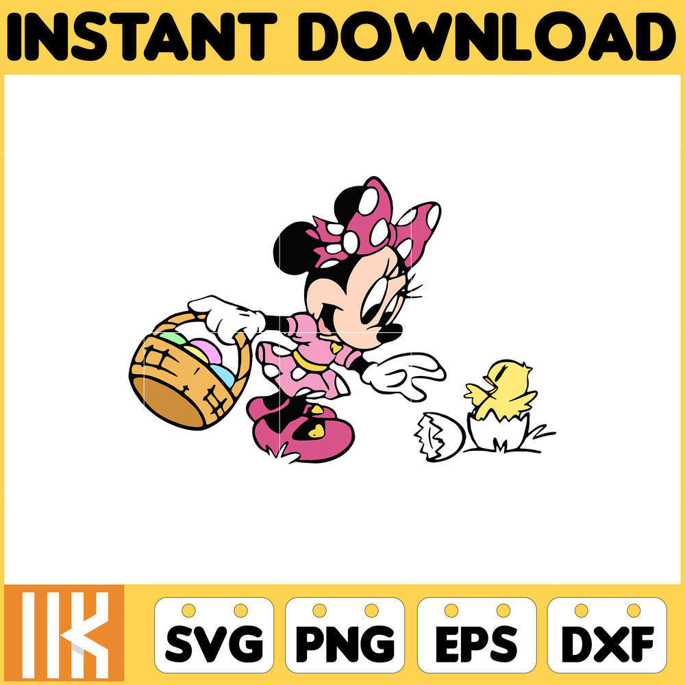 Minnie Easter Svg, Easter Svg Cut Files For Cricut, Silhouette, Mickey Svg, Easter Png, Svg, Dxf, Mickey And Frienda Easter Svg, Instant Download (5).jpg