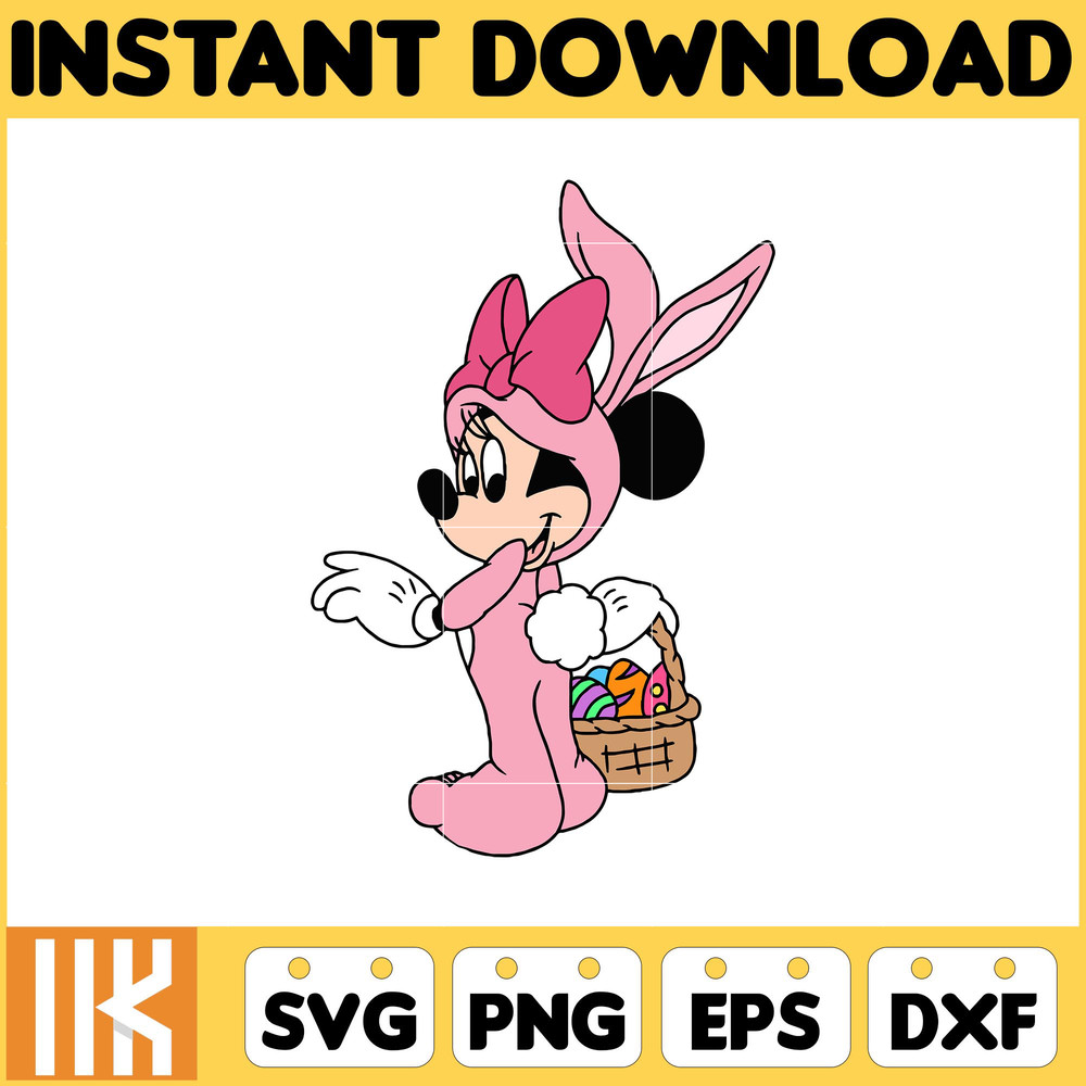 Minnie Easter Svg, Easter Svg Cut Files For Cricut, Silhouette, Mickey Svg, Easter Png, Svg, Dxf, Mickey And Frienda Easter Svg, Instant Download (6).jpg