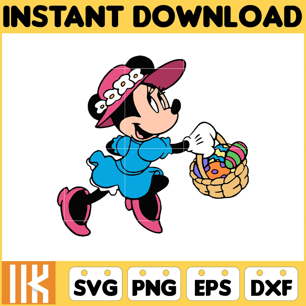 Minnie Easter Svg, Easter Svg Cut Files For Cricut, Silhouette, Mickey Svg, Easter Png, Svg, Dxf, Mickey And Frienda Easter Svg, Instant Download (7).jpg