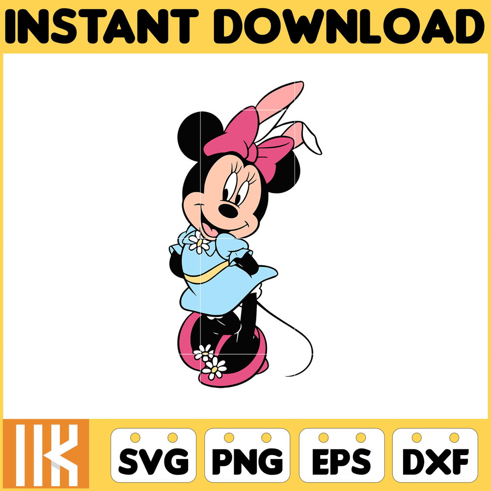 Minnie Easter Svg, Easter Svg Cut Files For Cricut, Silhouette, Mickey Svg, Easter Png, Svg, Dxf, Mickey And Frienda Easter Svg, Instant Download (9).jpg