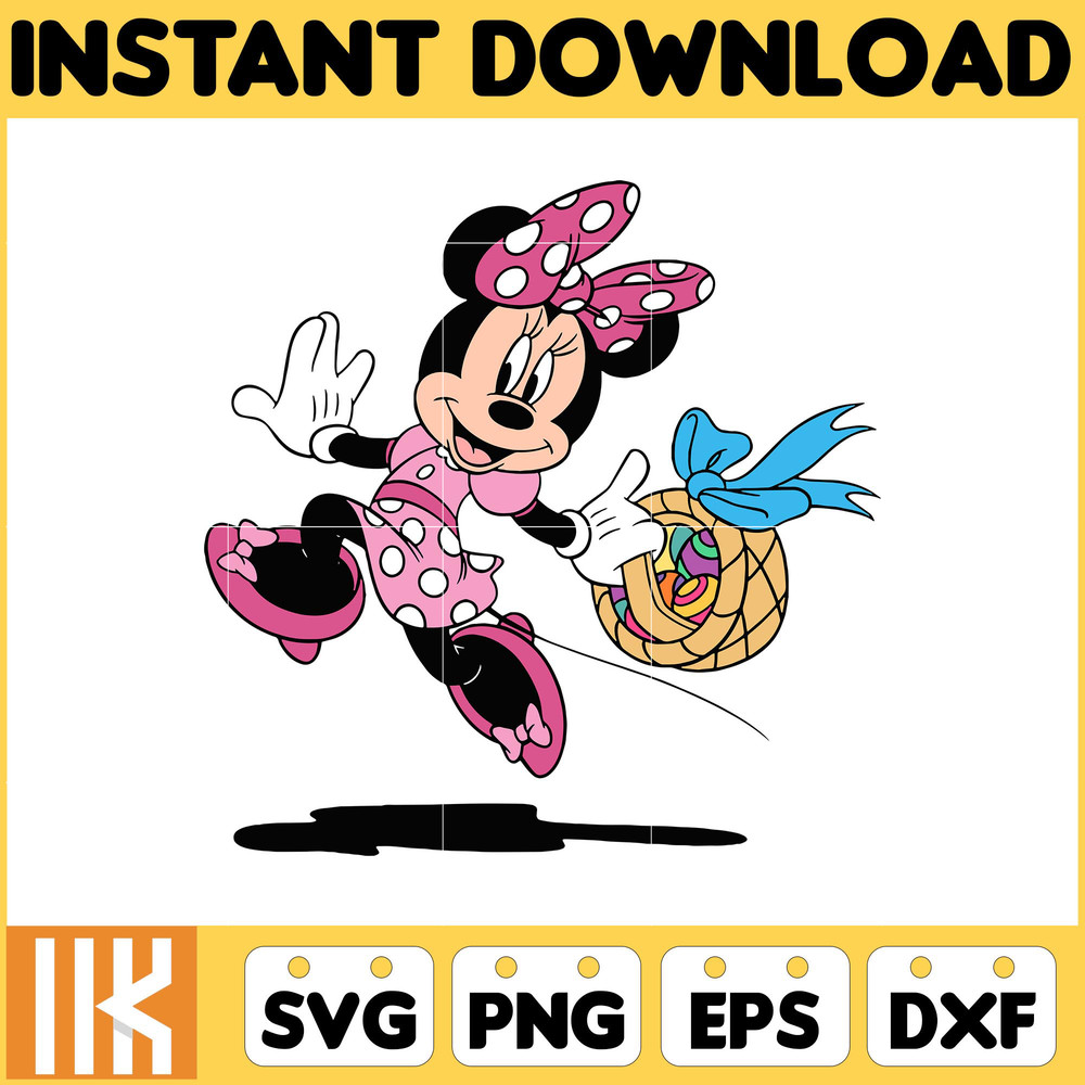 Minnie Easter Svg, Easter Svg Cut Files For Cricut, Silhouette, Mickey Svg, Easter Png, Svg, Dxf, Mickey And Frienda Easter Svg, Instant Download (11).jpg