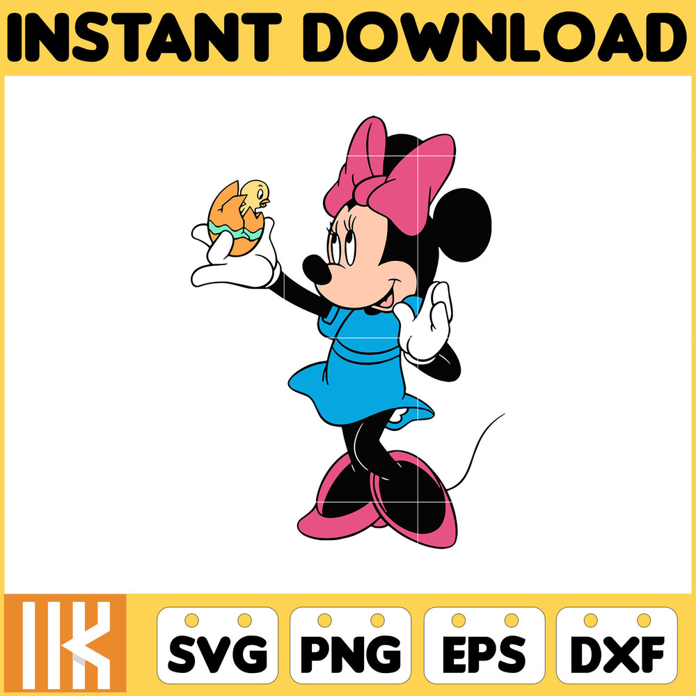 Minnie Easter Svg, Easter Svg Cut Files For Cricut, Silhouette, Mickey Svg, Easter Png, Svg, Dxf, Mickey And Frienda Easter Svg, Instant Download (12).jpg