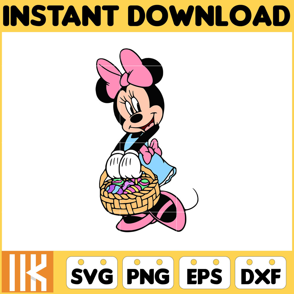 Minnie Easter Svg, Easter Svg Cut Files For Cricut, Silhouette, Mickey Svg, Easter Png, Svg, Dxf, Mickey And Frienda Easter Svg, Instant Download (13).jpg