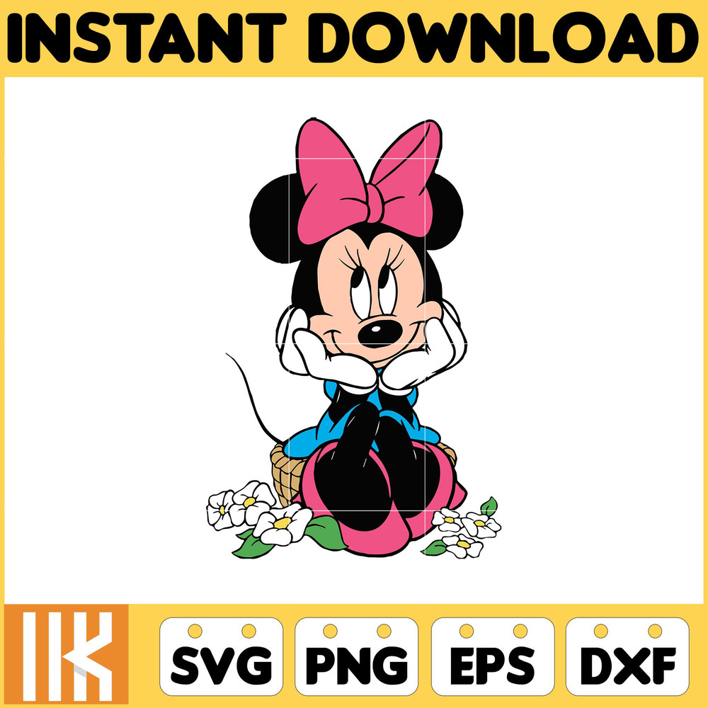 Minnie Easter Svg, Easter Svg Cut Files For Cricut, Silhouette, Mickey Svg, Easter Png, Svg, Dxf, Mickey And Frienda Easter Svg, Instant Download (14).jpg