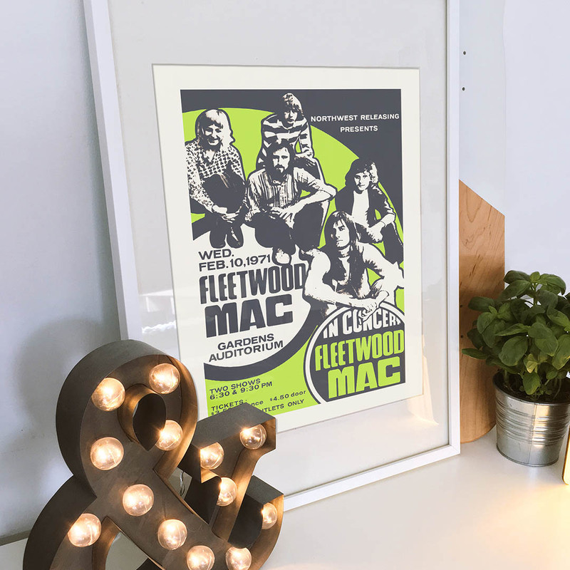 Fleetwood Mac - Concert poster at the Gardens Auditorium in Vancouver, Concert posters.jpg