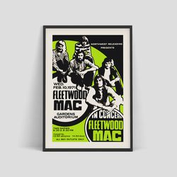 Fleetwood Mac - Concert poster at the Gardens Auditorium in Vancouver, British Columbia, Canada, 1971