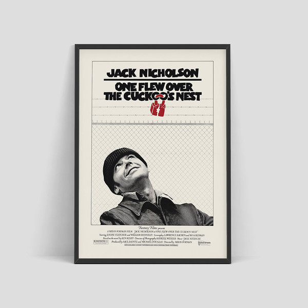 One Flew Over the Cuckoo's Nest - Retro movie poster, 1975.jpg