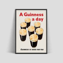Guinness Is Good For You - Original vintage Beer poster