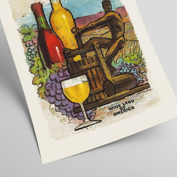 Wines from California - Original vintage travel poster advertising California as the Wine Land of America, 1960.jpg