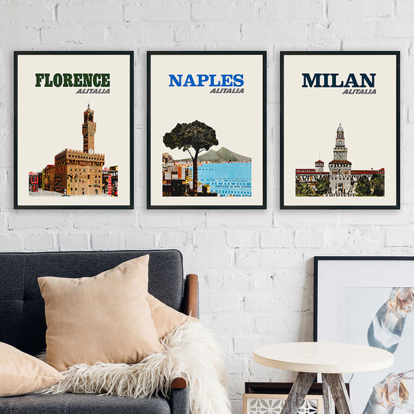 Set of three Italian travel posters, 1960.jpg