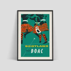 Scotland - Vintage travel poster by British Overseas Airways, 1954