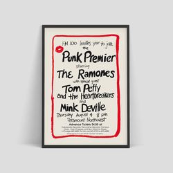 Ramones, Tom Petty & The Heartbreakers - Concert poster at the Paramount Northwest Theater, 1977