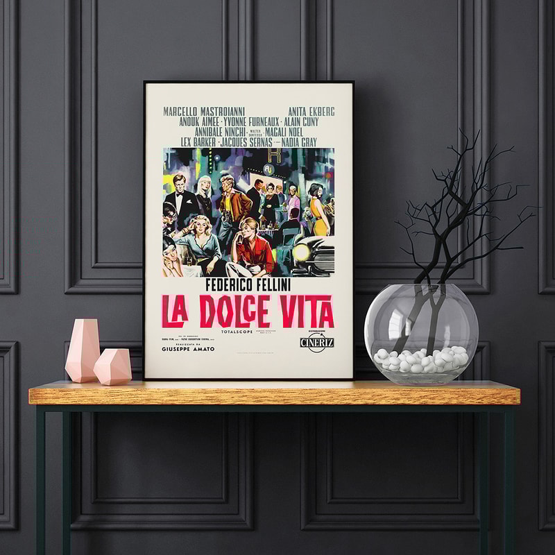 La Dolce Vita by Federico Fellini Vintage movie poster 1960.jpg