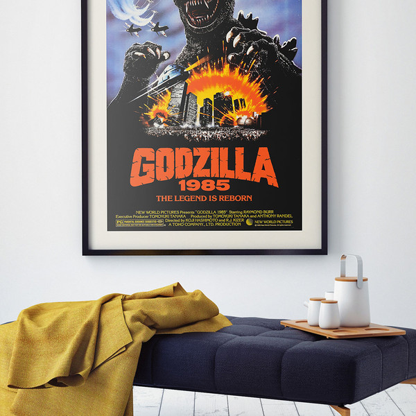 Godzilla 1985 Retro movie poster directed by Koji Hashimoto and R.J. Kizer.jpg