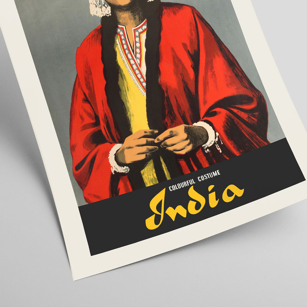 Colourful Costume India - Indian vintage travel poster, 1959.jpg