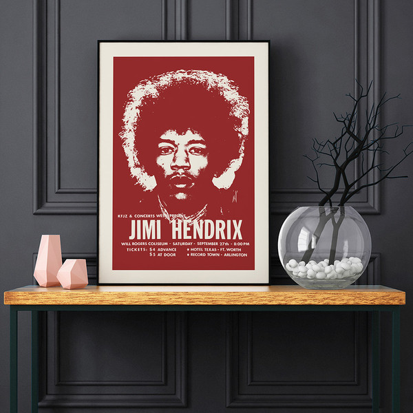 Jimi Hendrix - Original vintage concert poster Ft. Worth, Texas, 1969.jpg