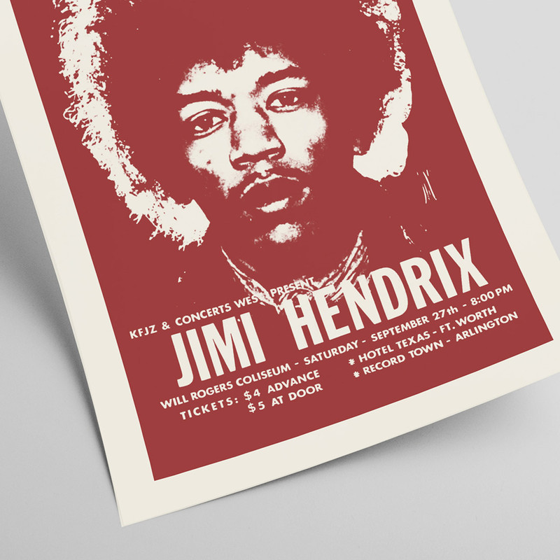 Jimi Hendrix - Original vintage concert poster, Ft. Worth, Texas, 1969.jpg