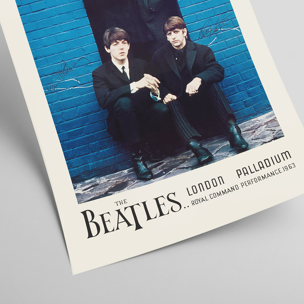 The Beatles - Concert posters in London Palladium, 1964.jpg