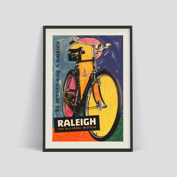 Raleigh - Vintage advertising poster for the British bicycle manufacturer, 1950.jpg