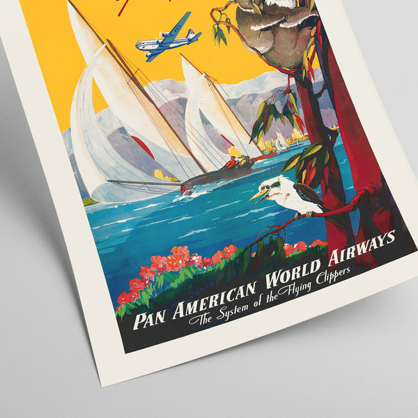 Fly to Australia & New Zealand - vintage travel poster by Mark von Arenburg.jpg