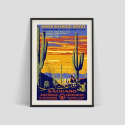 Saguaro National Park - Vintage WPA poster, 1938