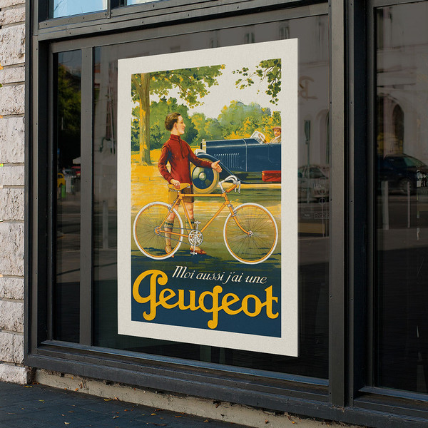 Peugeot - Original vintage french Peugeot Bicycle advertising poster 1930s.jpg